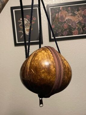 Vintage Coconut Crossbody Purse